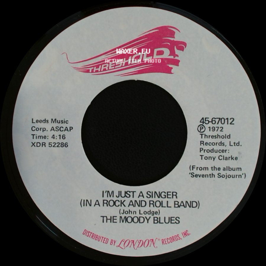 The Moody Blues - For My Lady / I'm Just A Singer (In A Rock And Roll Band) side B
