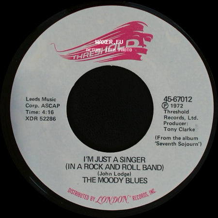 The Moody Blues - For My Lady / I'm Just A Singer (In A Rock And Roll Band) side B