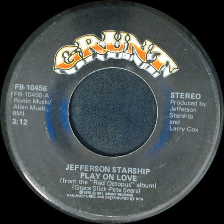 Jefferson Starship - Play On Love / I Want To See Another World side A