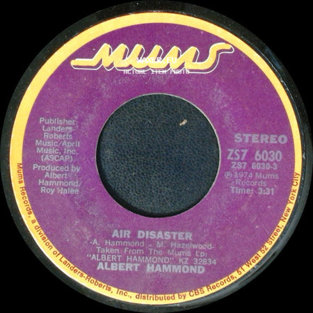 Albert Hammond - Air Disaster / Candle Light, Sweet Candle Light side A