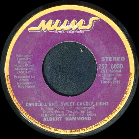 Albert Hammond - Air Disaster / Candle Light, Sweet Candle Light side B