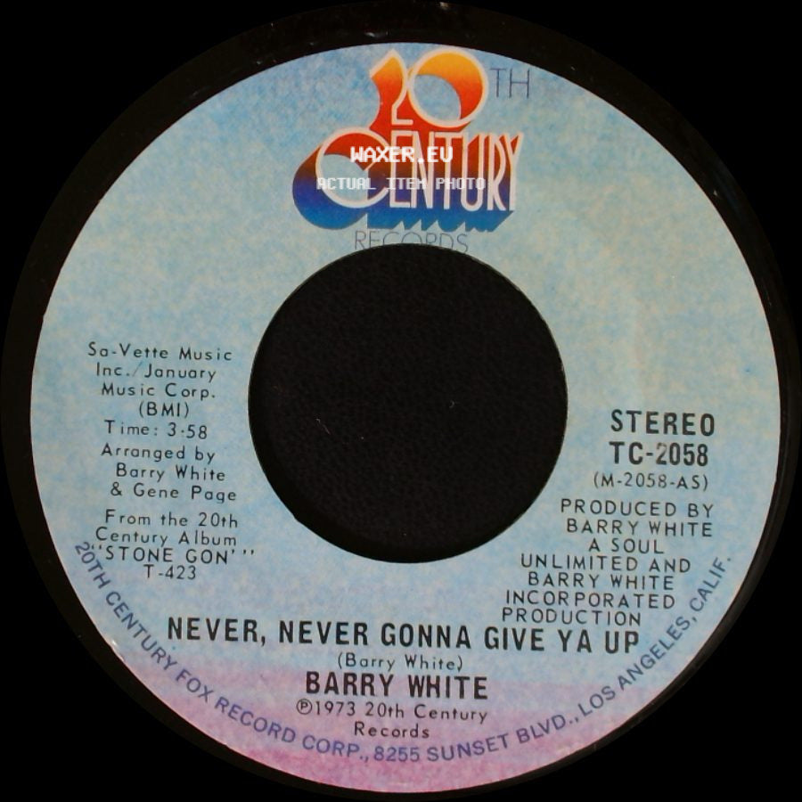 Barry White - Never, Never Gonna Give Ya Up / No, I'm Never Gonna Give Ya Up side A