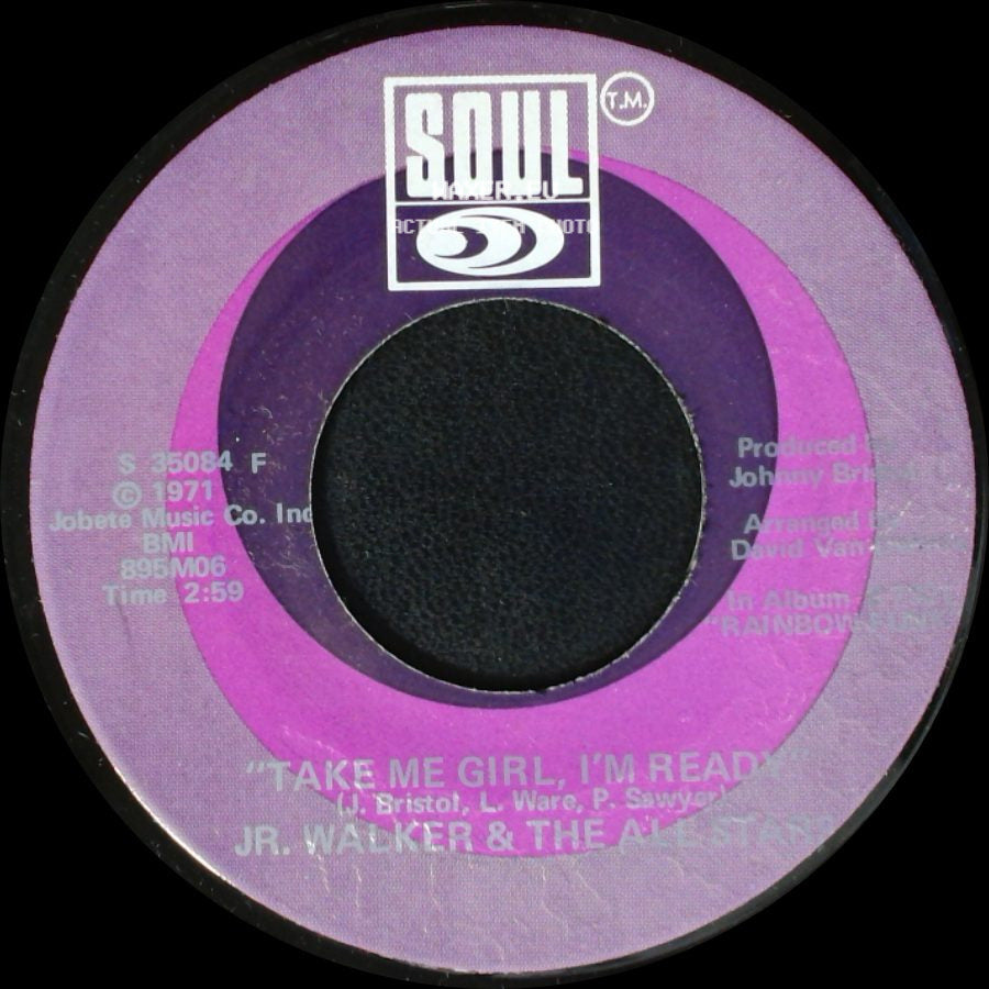 Jr. Walker & The All Stars - Right On Brothers & Sisters / Take Me Girl, I'm Ready side B