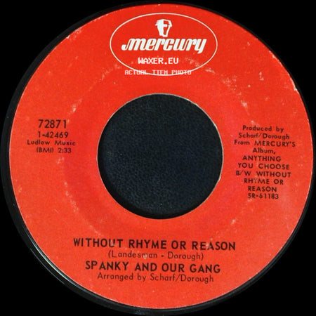 Spanky And Our Gang - Yesterday's Rain / Without Rhyme Or Reason side B