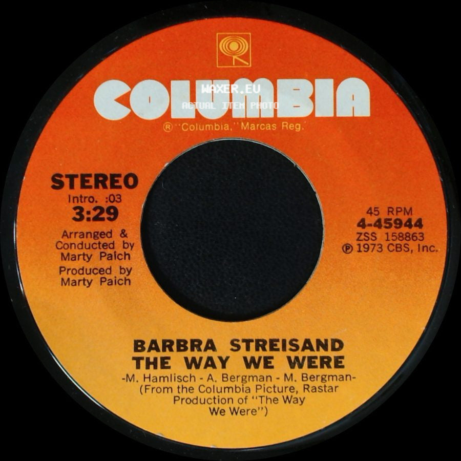 Barbra Streisand - The Way We Were / What Are You Doing The Rest Of Your Life? side A