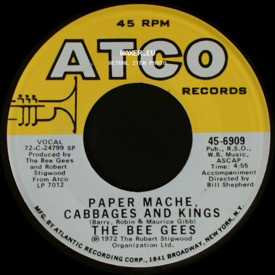 The Bee Gees - Paper Mache, Cabbages And Kings / Alive side A