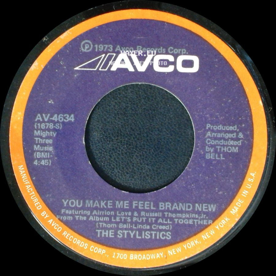 The Stylistics - Only For The Children / You Make Me Feel Brand New side B