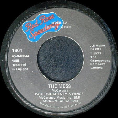 Paul Mccartney & Wings - My Love / The Mess side B