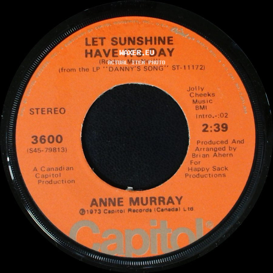 Anne Murray - What About Me / Let Sunshine Have Its Day side B