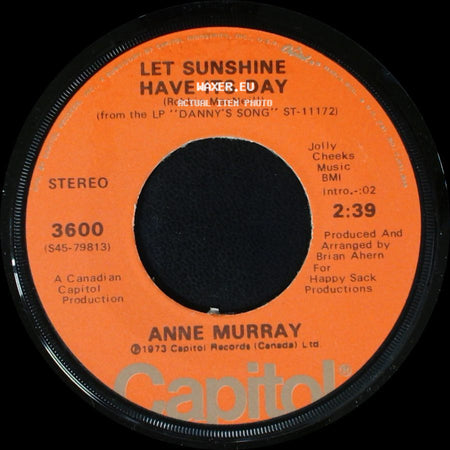 Anne Murray - What About Me / Let Sunshine Have Its Day side B