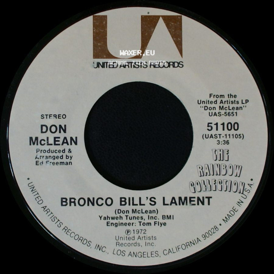 Don Mclean - Bronco Bill's Lament / Dreidel side A