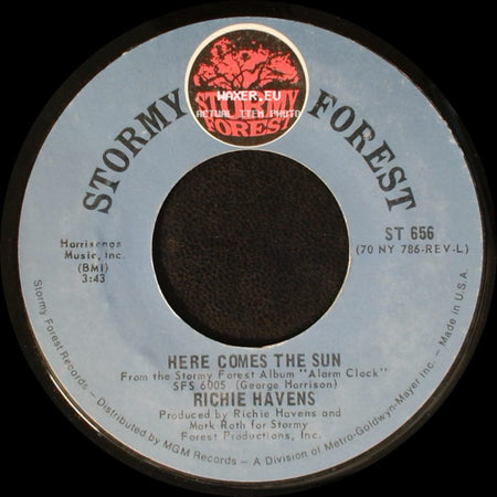 Richie Havens - Younger Men Get Older / Here Comes The Sun side B