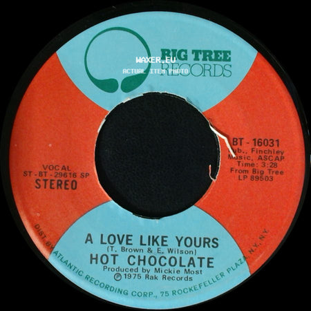 Hot Chocolate - Emma / A Love Like Yours side B