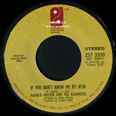 Harold Melvin And The Bluenotes - Let Me Into Your World / If You Don't Know Me By Now side B