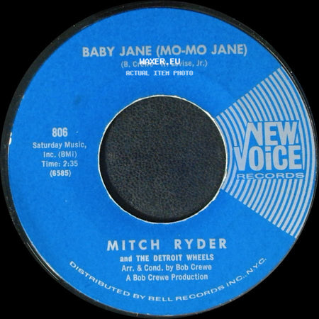 Mitch Ryder And The Detroit Wheels - Baby Jane (Mo-Mo Jane) / Jenny Take A Ride! side A