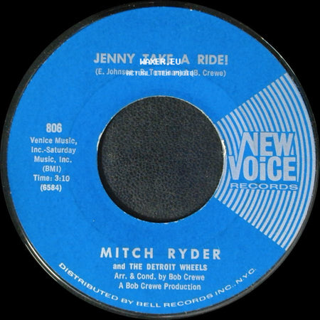 Mitch Ryder And The Detroit Wheels - Baby Jane (Mo-Mo Jane) / Jenny Take A Ride! side B