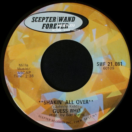 Guess Who - Where Have You Been All My Life / Shakin' All Over side B