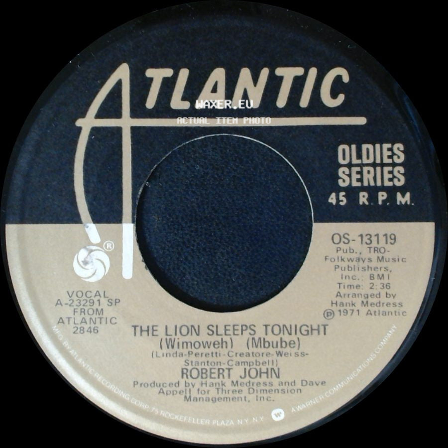 Blues Image / Robert John - Ride Captain Ride / The Lion Sleeps Tonight side B