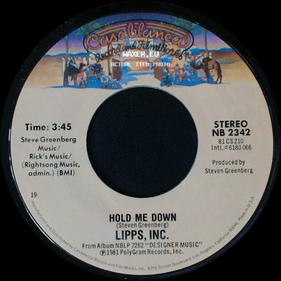 Lipps, Inc. - Always Lookin' / Hold Me Down side B