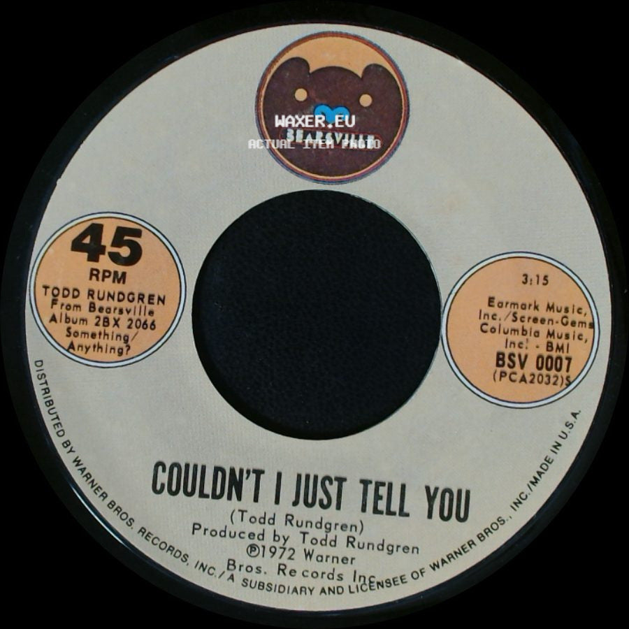 Todd Rundgren - Couldn't I Just Tell You / Wolfman Jack side A