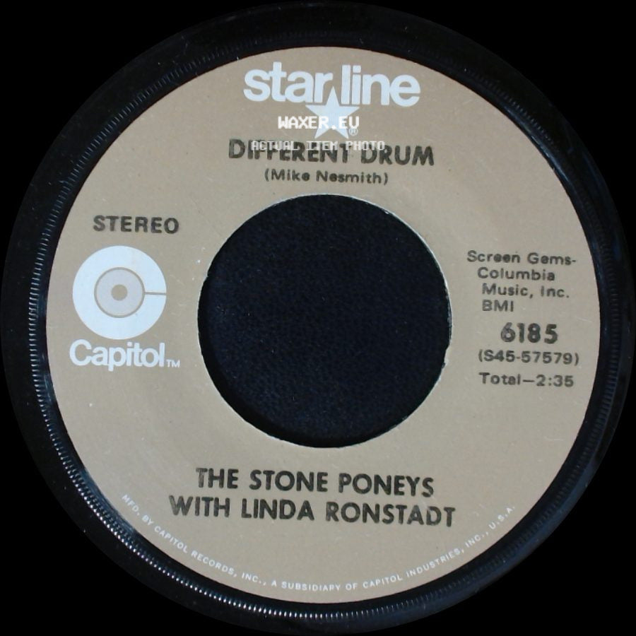 The Stone Poneys With Linda Ronstadt / Linda Ronstadt - Different Drum / Long Long Time side A