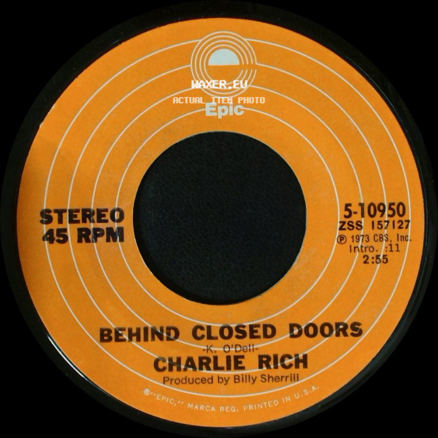 Charlie Rich - Behind Closed Doors / A Sunday Kind Of Woman side A