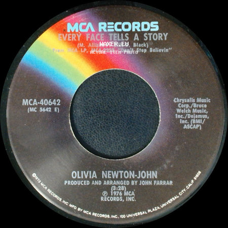 Olivia Newton-John - Love You Hold The Key / Every Face Tells A Story side B