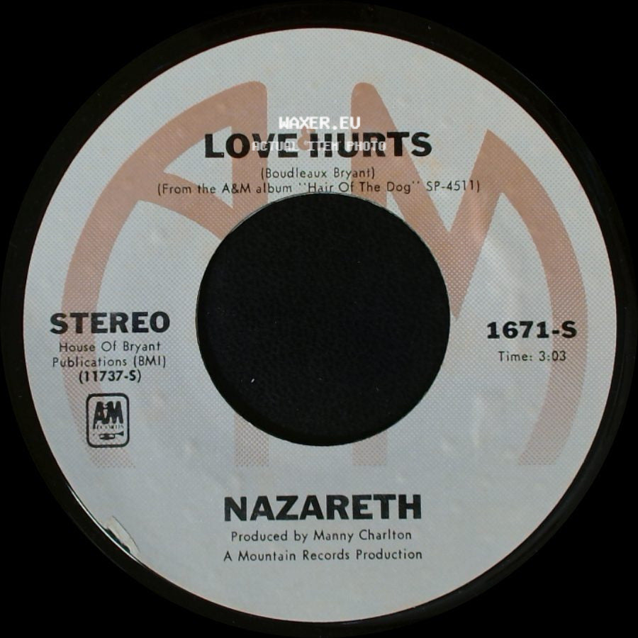 Nazareth - Hair Of The Dog / Love Hurts side B