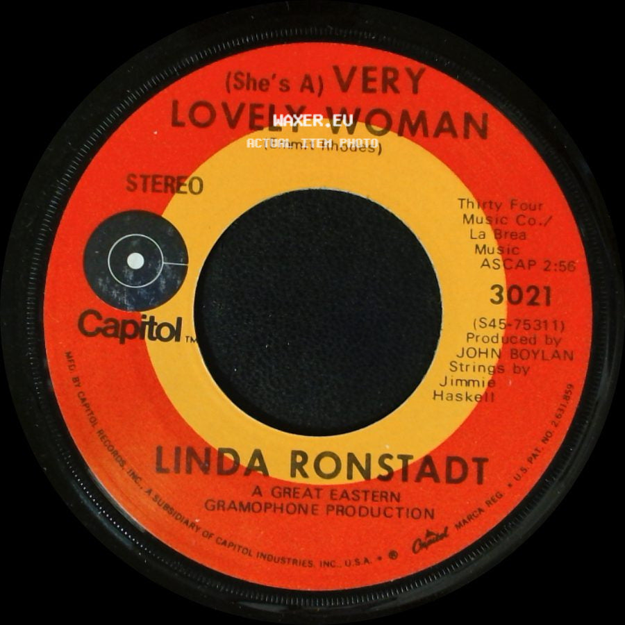 Linda Ronstadt - The Long Way Around / (She's A) Very Lovely Woman side B