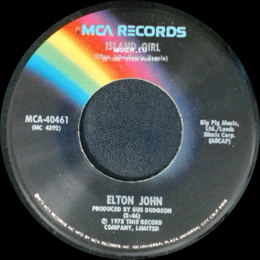 Elton John - Island Girl / Sugar On The Floor side A