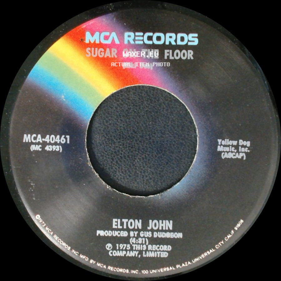 Elton John - Island Girl / Sugar On The Floor side B