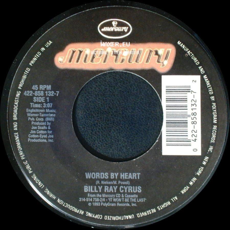 Billy Ray Cyrus - Words By Heart / Throwin' Stones side A