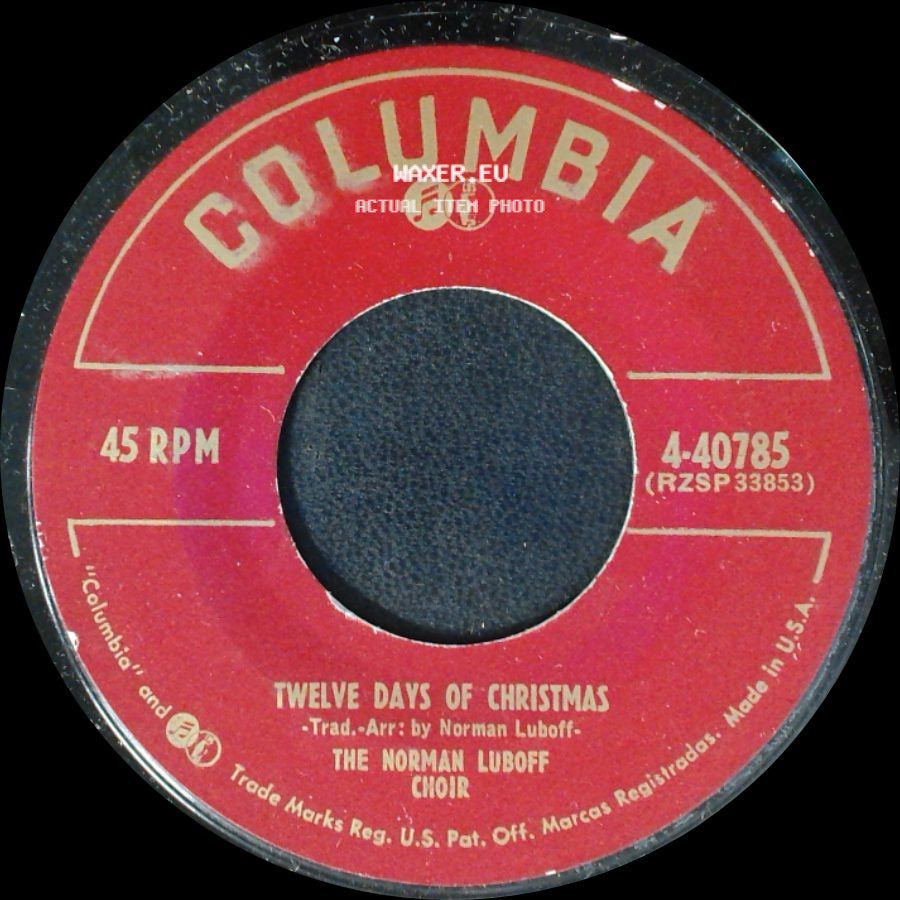 The Norman Luboff Choir - What Child Is This? / Twelve Days Of Christmas side B