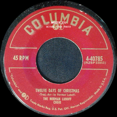 The Norman Luboff Choir - What Child Is This? / Twelve Days Of Christmas side B