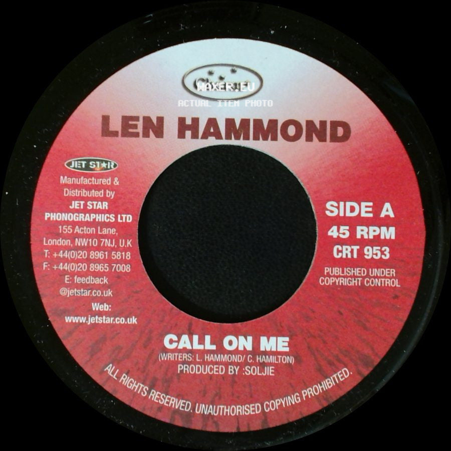 Len Hammond / Tropical - Call On Me / Version side A