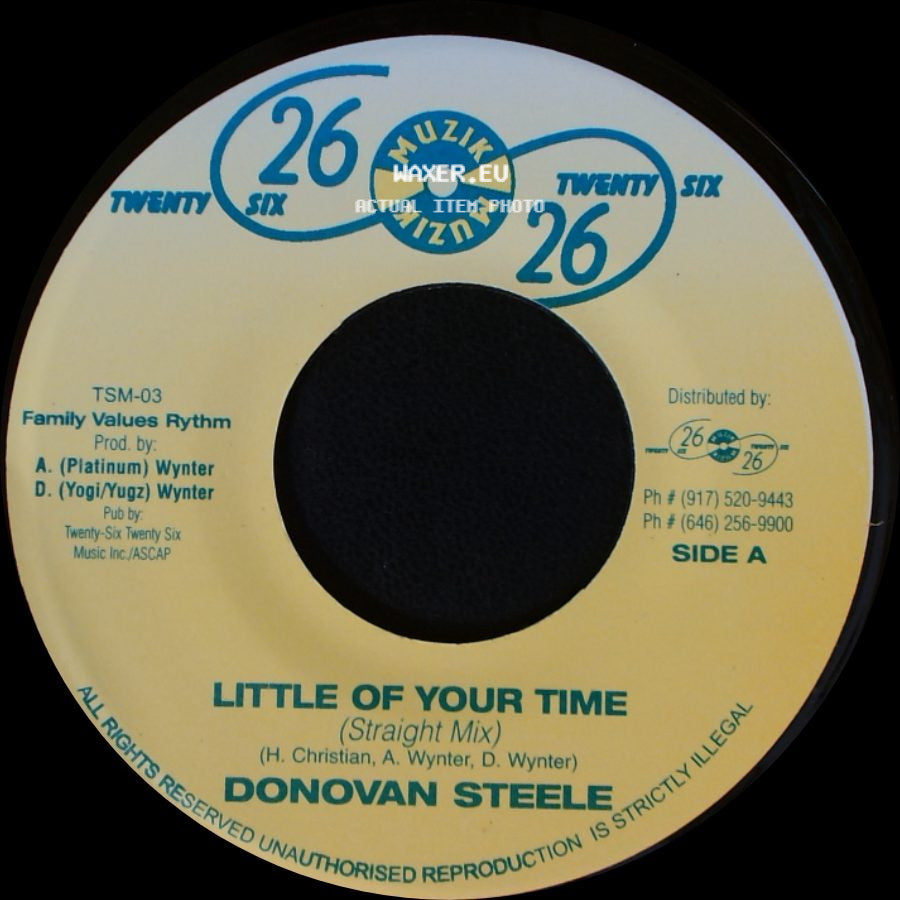 Donovan Steele - Little Of Your Time (Straight Mix) / Little Of Your Time (Dropout Mix) side A
