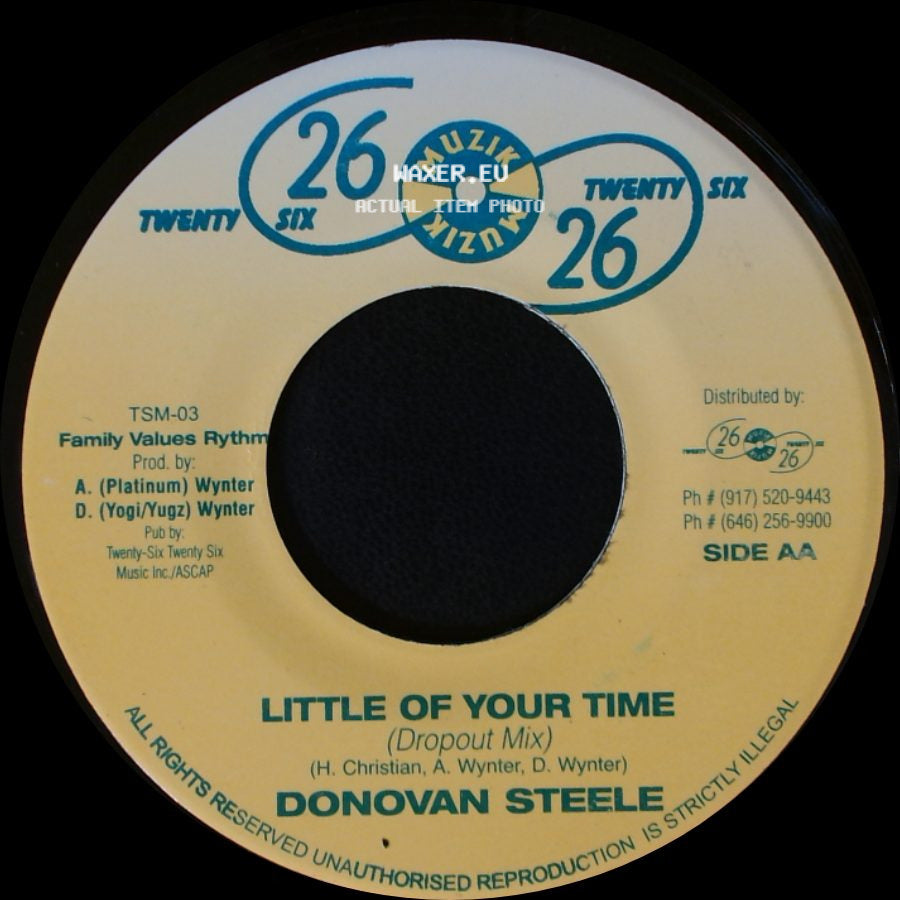 Donovan Steele - Little Of Your Time (Straight Mix) / Little Of Your Time (Dropout Mix) side B
