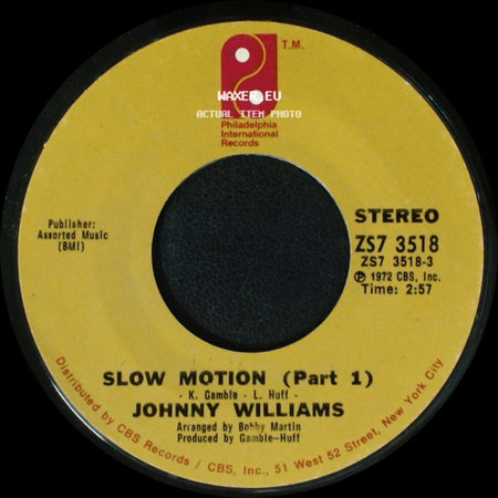 Johnny Williams - Slow Motion (Part 1) / Shall We Gather By The Water side A