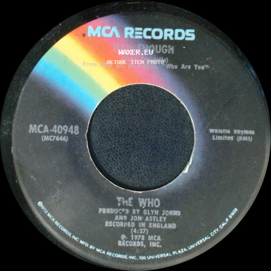The Who - Had Enough / Who Are You side A