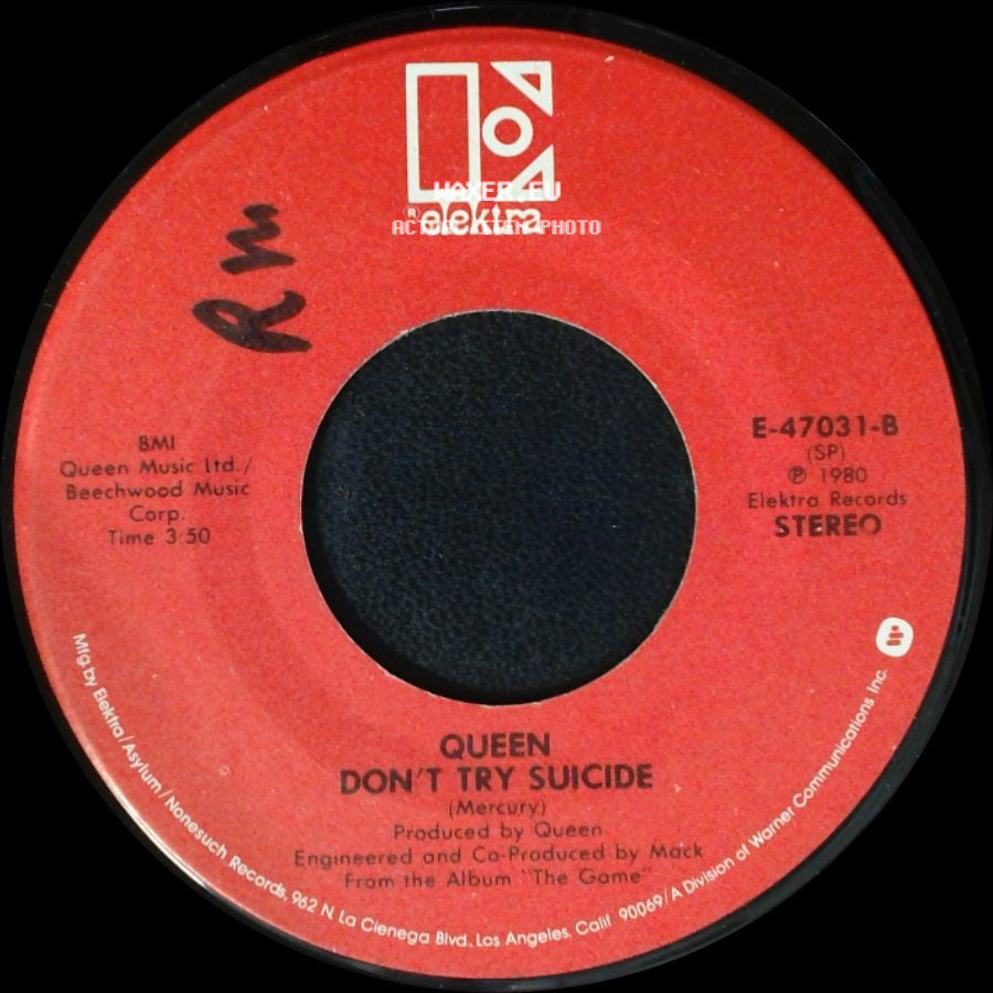 Queen - Another One Bites The Dust / Don't Try Suicide side B