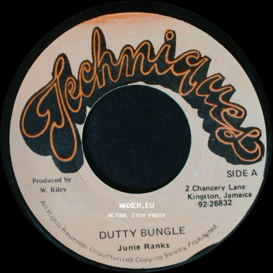 Junie Ranks / Steelie & Clevie - Dutty Bungle / Bungle Version side A