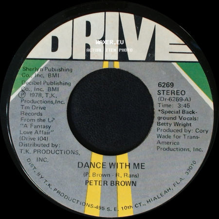 Peter Brown - For Your Love / Dance With Me side B