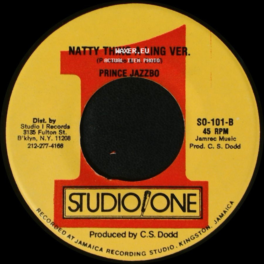 Prince Jazzbo - Natty Thing A Ling / Natty Thing A Ling Ver. side B