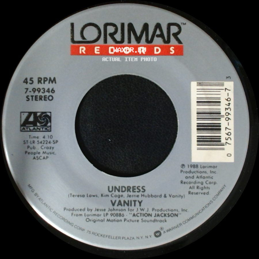 Vanity / M.C. Jam And Pee Wee Jam - Undress / Protect And Serve side A