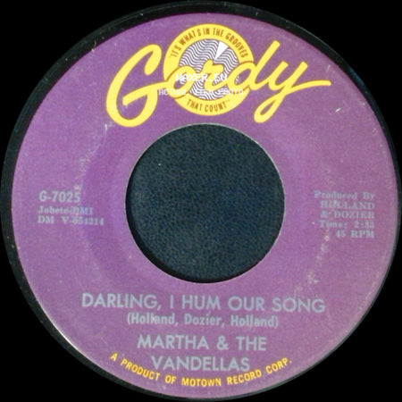Martha & The Vandellas - Darling, I Hum Our Song / Quicksand side A