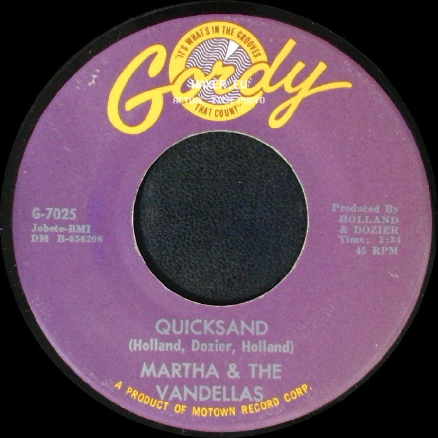 Martha & The Vandellas - Darling, I Hum Our Song / Quicksand side B