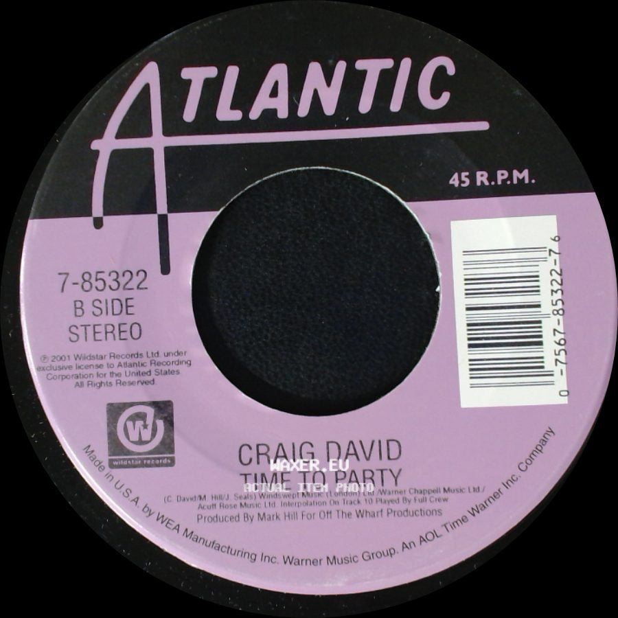 Craig David - Walking Away / Time To Party side B
