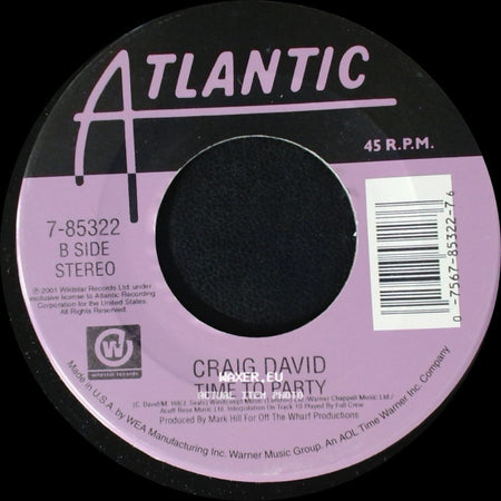 Craig David - Walking Away / Time To Party side B