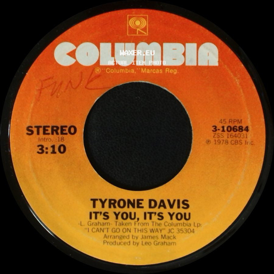 Tyrone Davis - It's You, It's You / Get On Up (Disco) side A