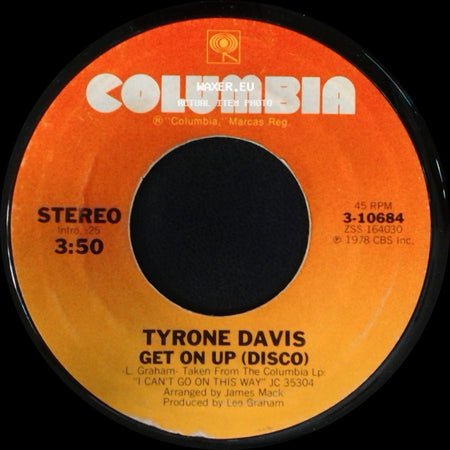 Tyrone Davis - It's You, It's You / Get On Up (Disco) side B
